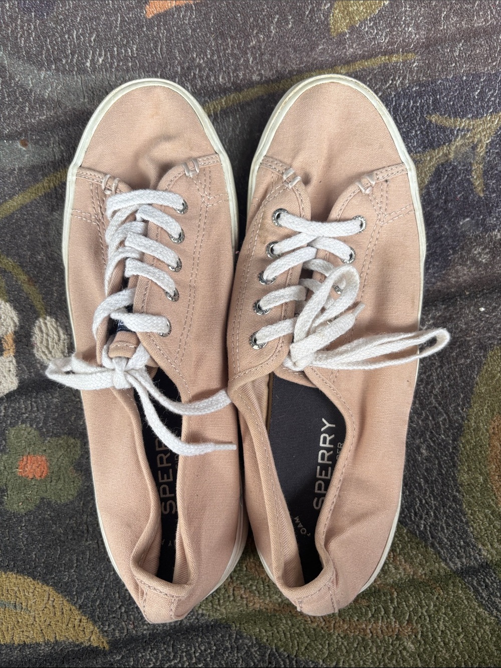 Sperry Women's Blush Canvas Lace-Up Sneakers